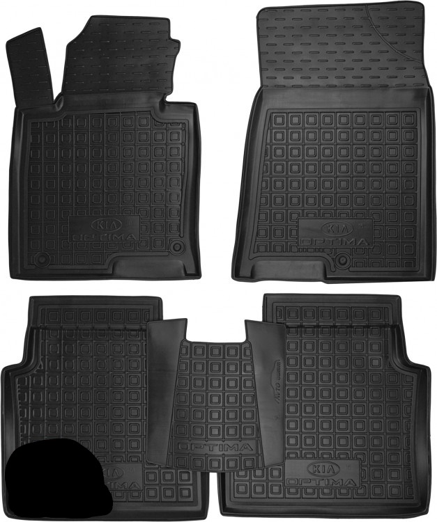 Set tappetini di gomma su misura per Kia Optima 4 (2016-2020)